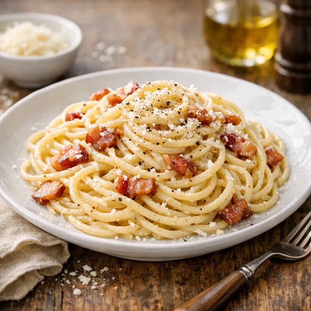 Classic Spaghetti Carbonara (Lightened)