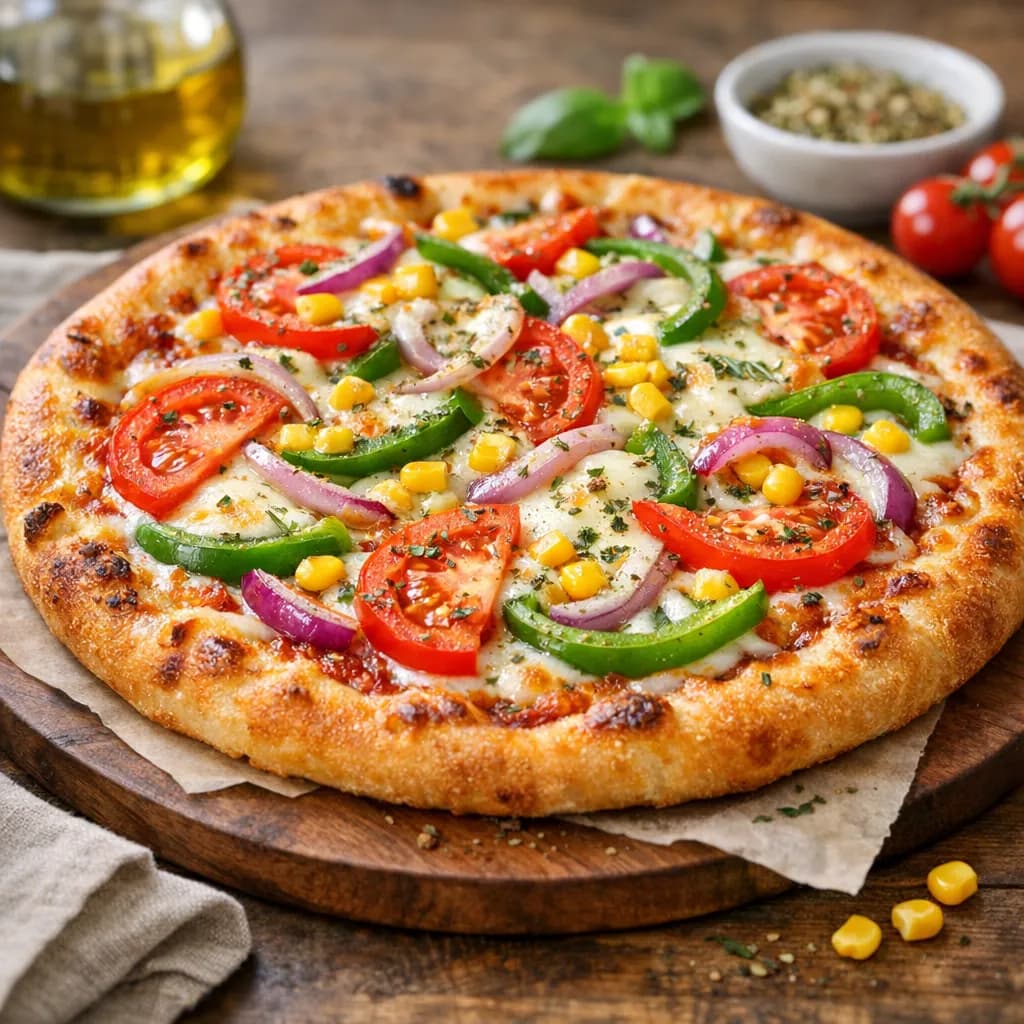 Classic Vegetable Mozzarella Pizza