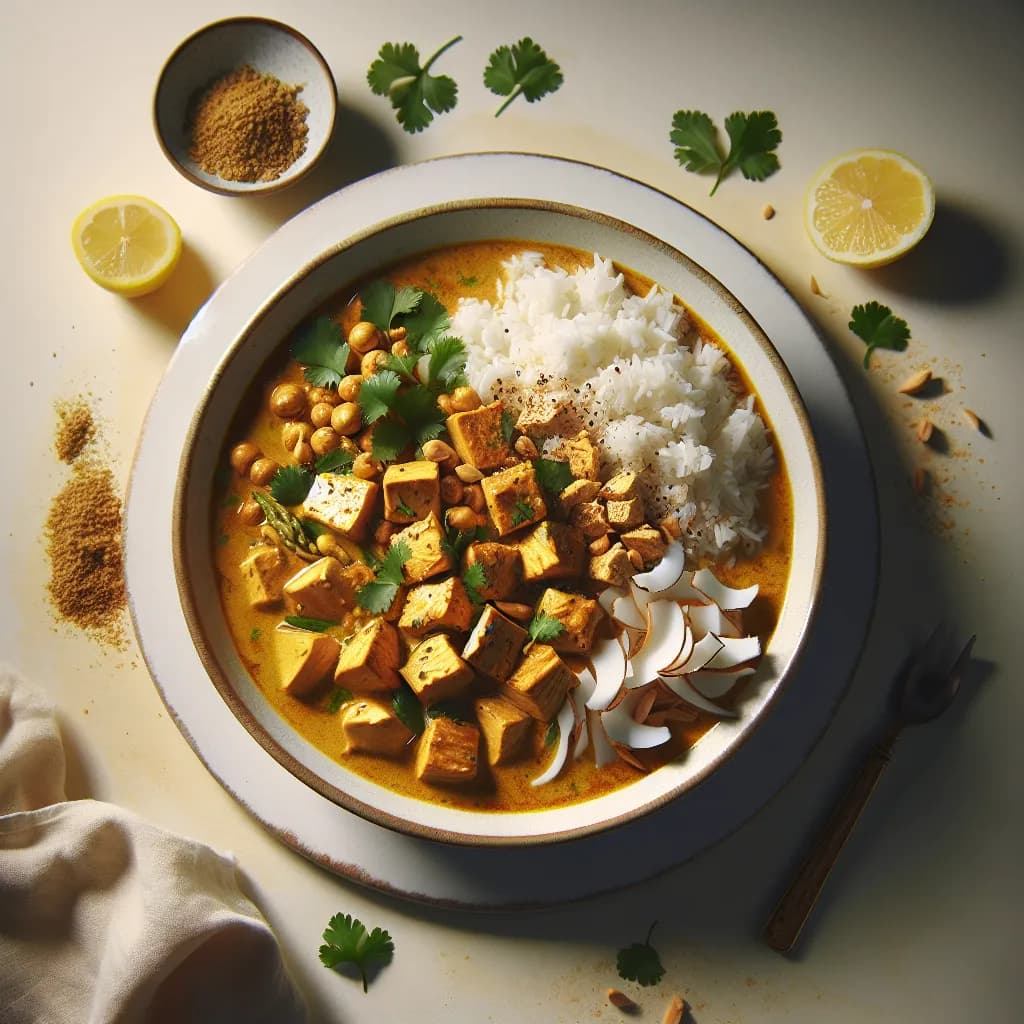 Coconut Chicken Tofu Curry