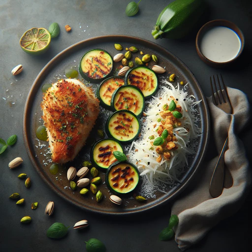 Coconut Chicken with Fried Zucchini