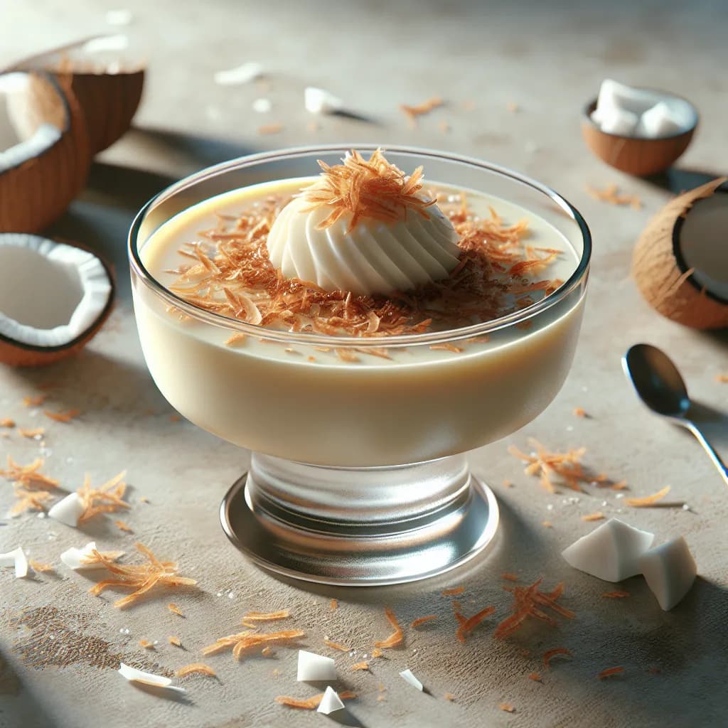 Coconut Custard Pudding