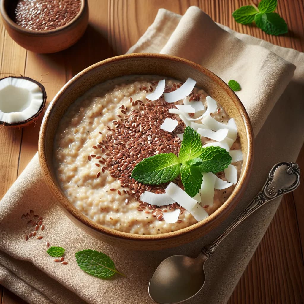 Coconut Flaxseed Keto Porridge