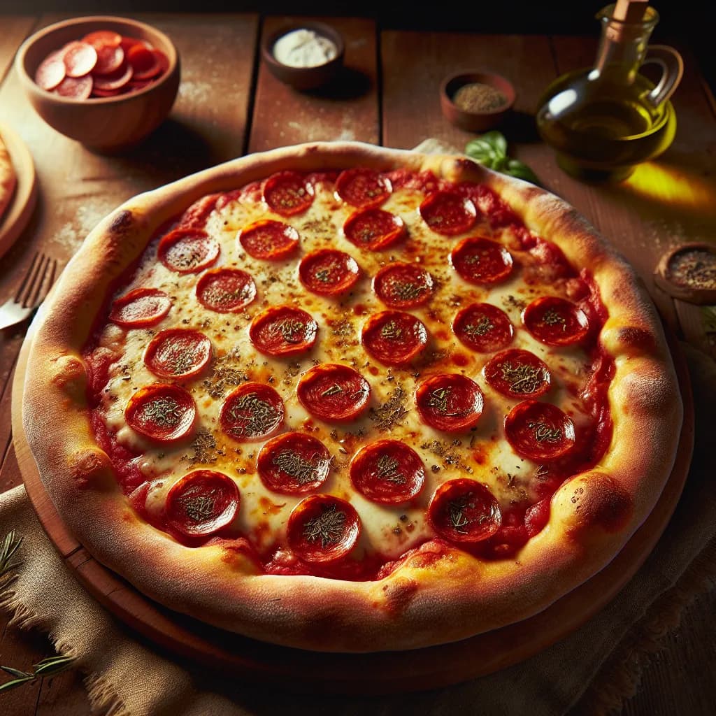 Coconut Flour Pepperoni Pizza