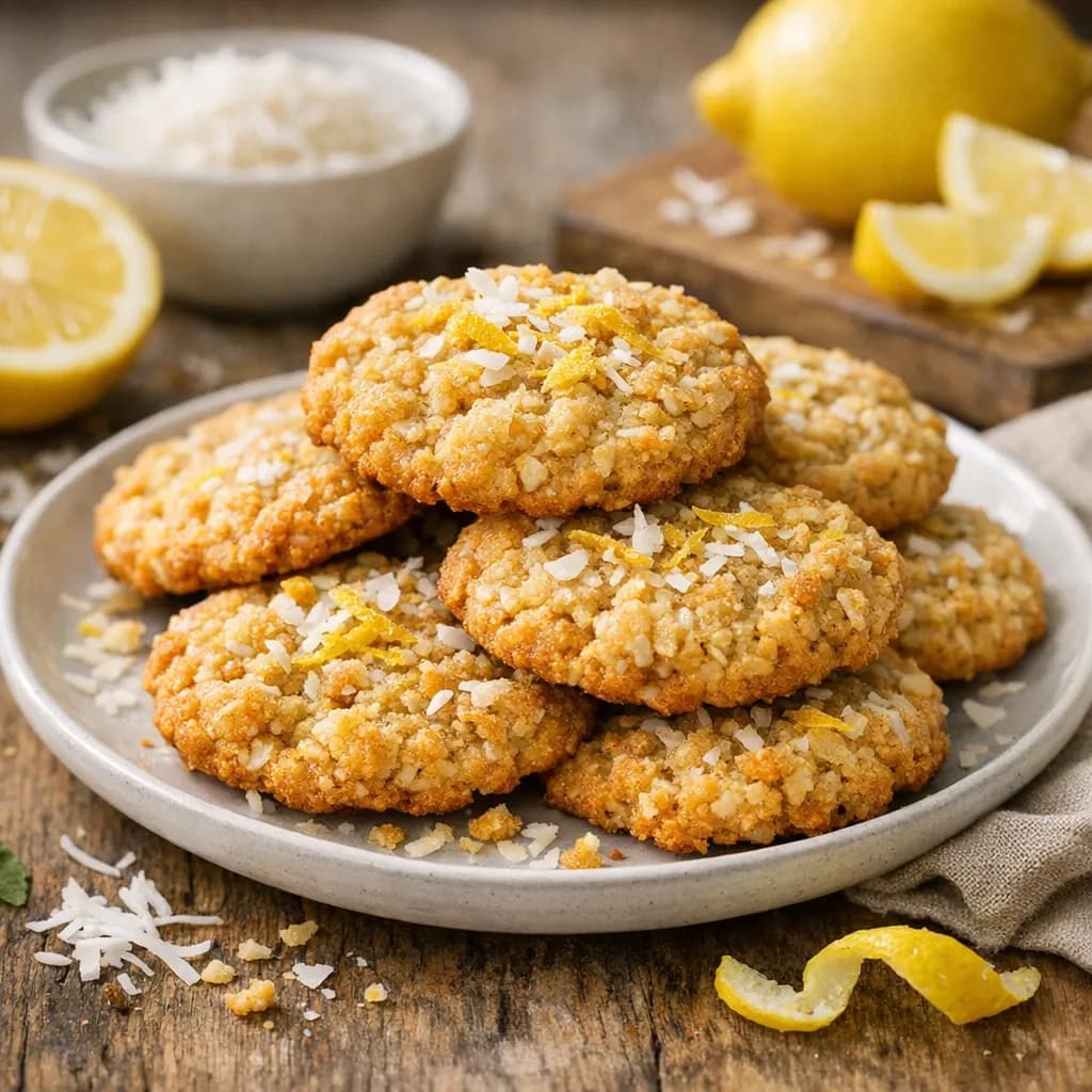 Coconut Lemon Oatmeal Cookies