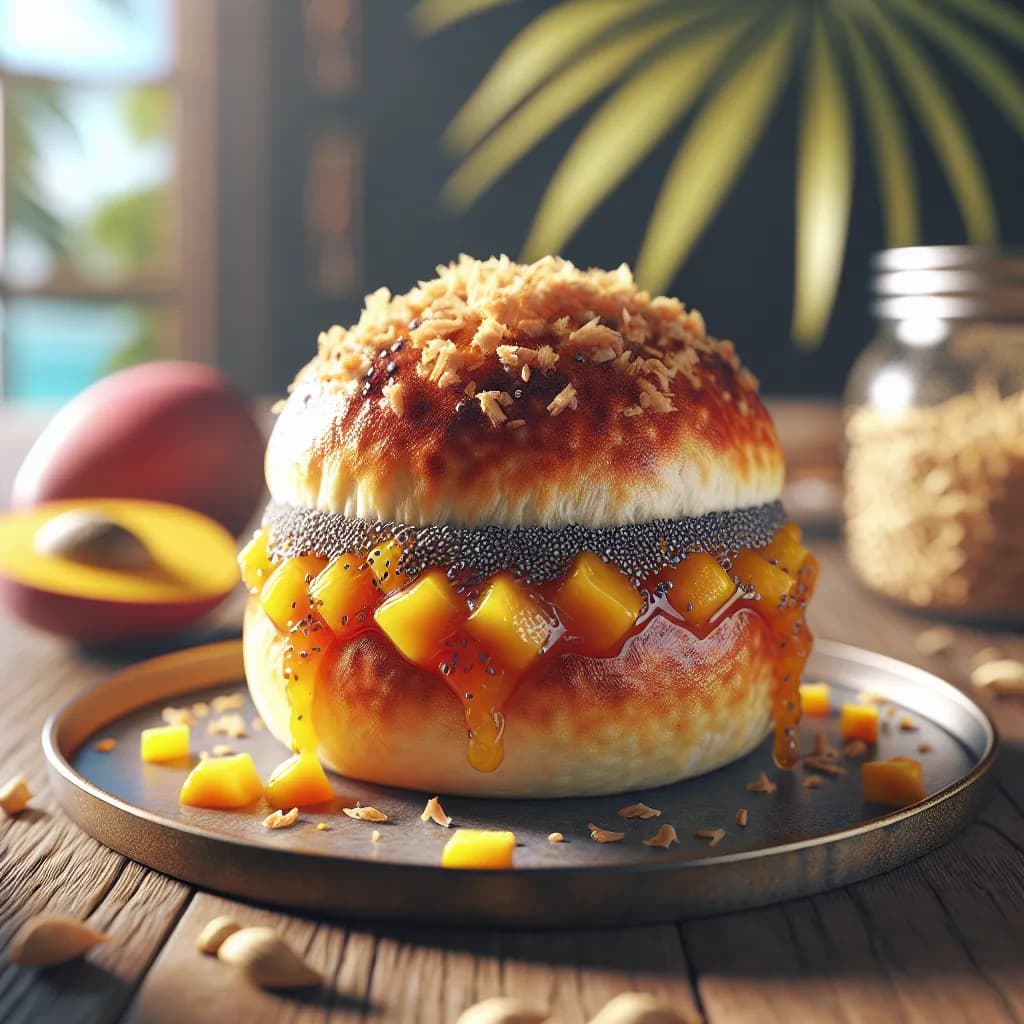 Coconut Mango Chia Buns