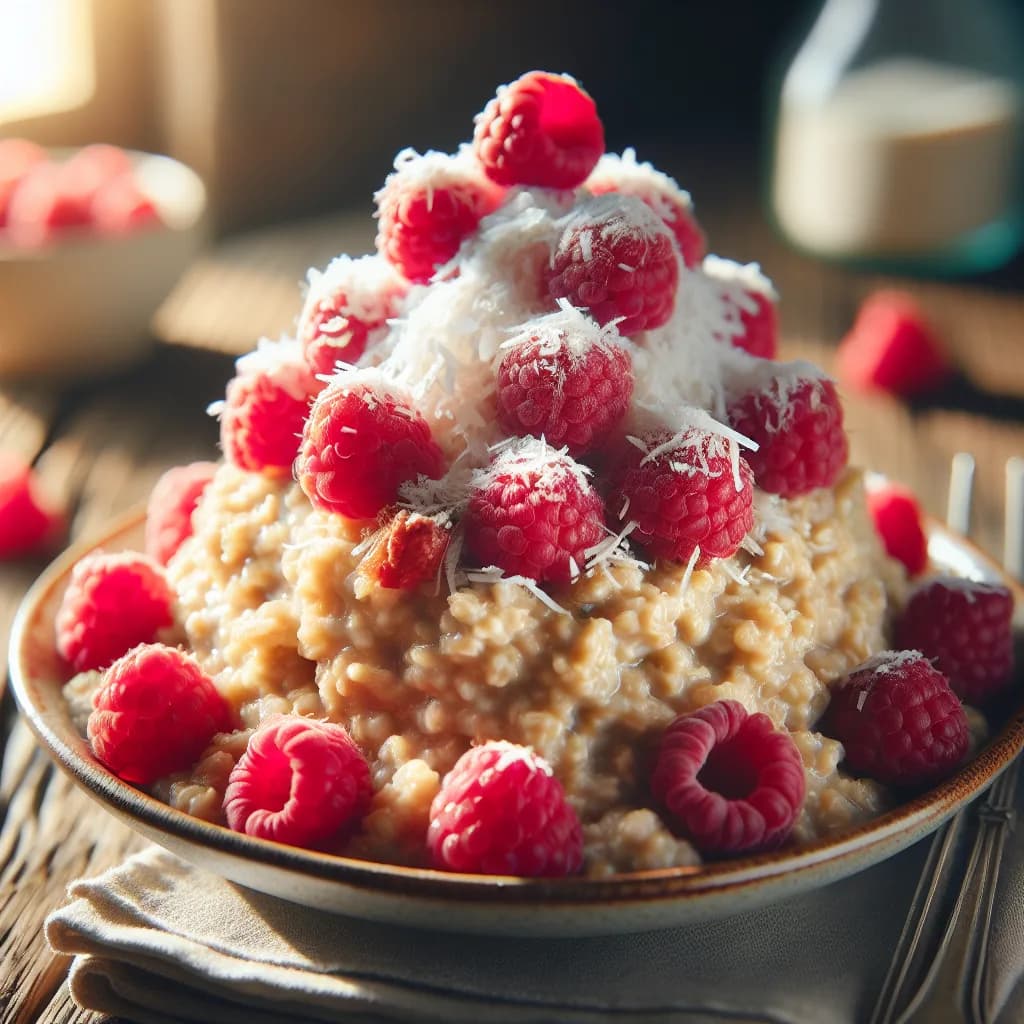 Coconut Raspberry Oatmeal