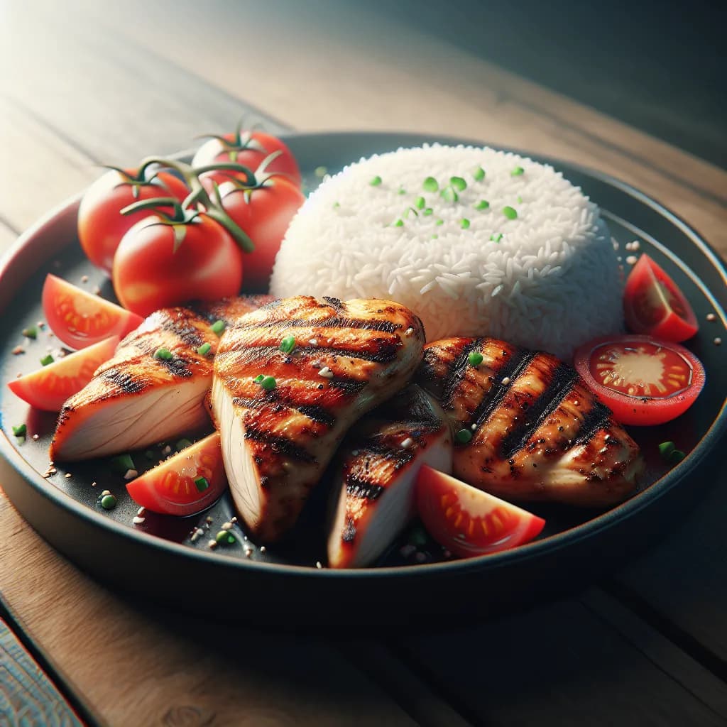 Coconut Rice with Grilled Chicken