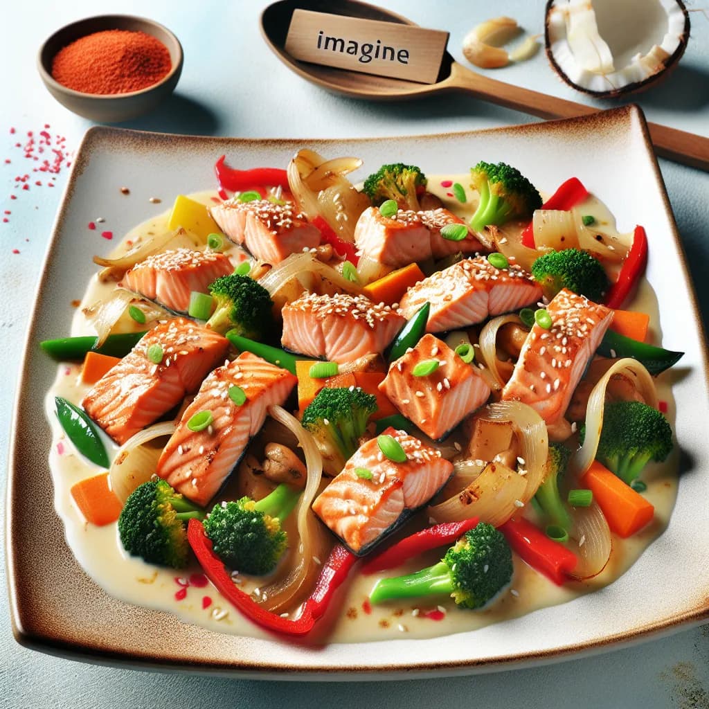 Coconut Salmon Stir-Fry