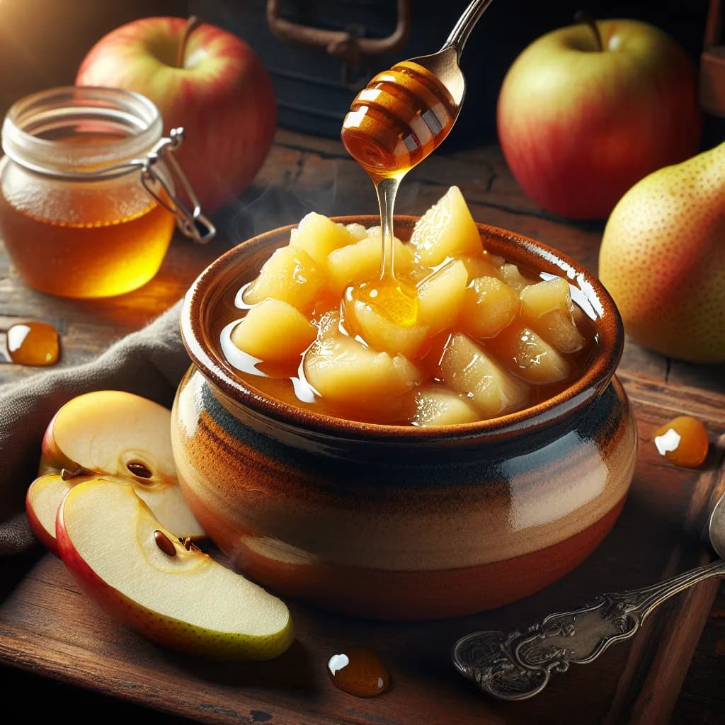 Compote de Pommes et Poires au Miel