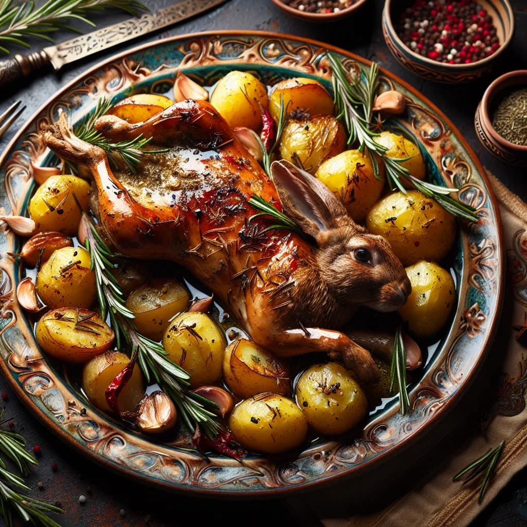 Coniglio al Rosmarino con Patate