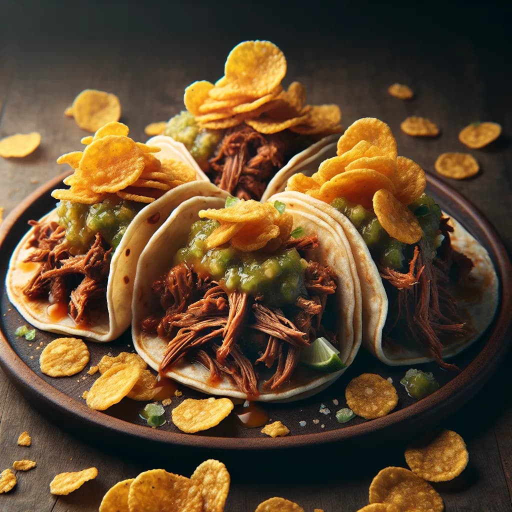 Corn Flakes Beef Tacos