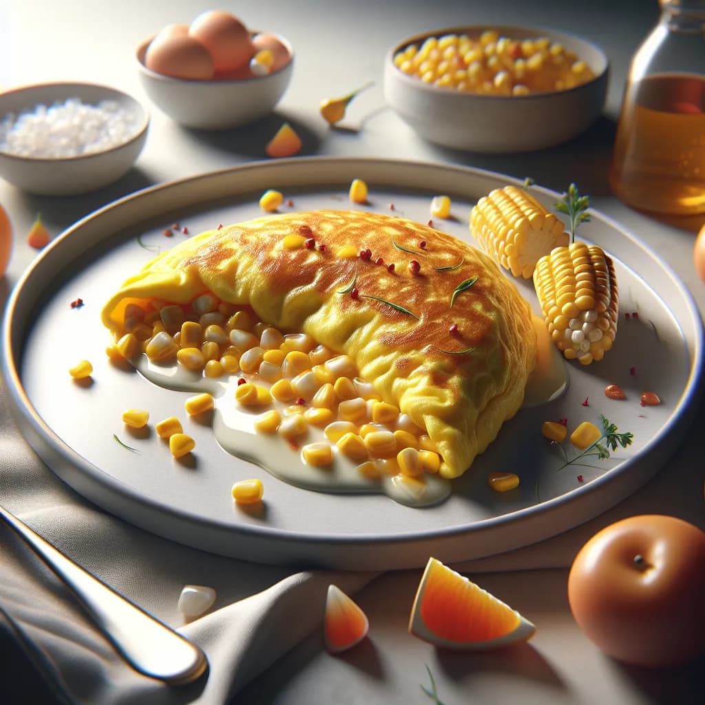 Corn and Cheese Omelette