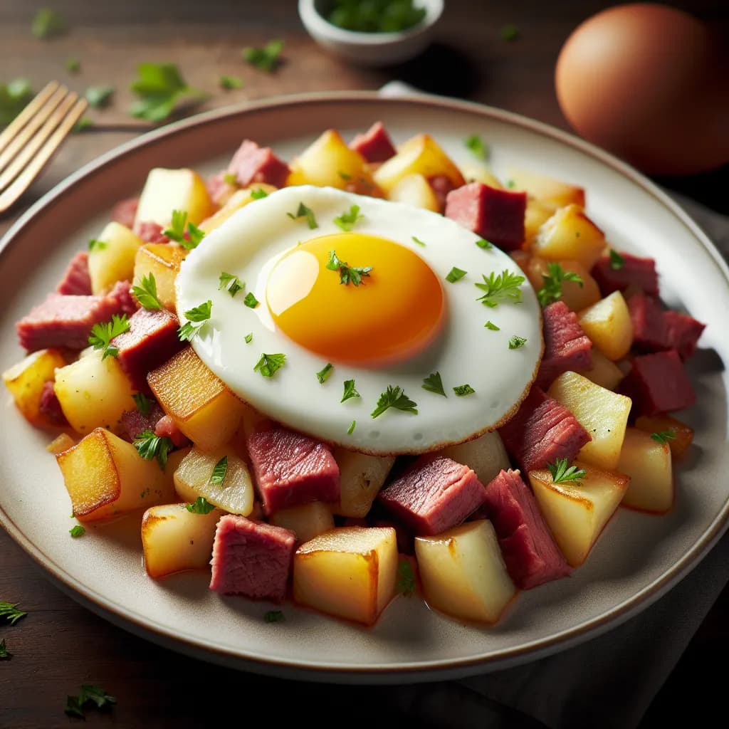 Corned Beef and Egg Hash