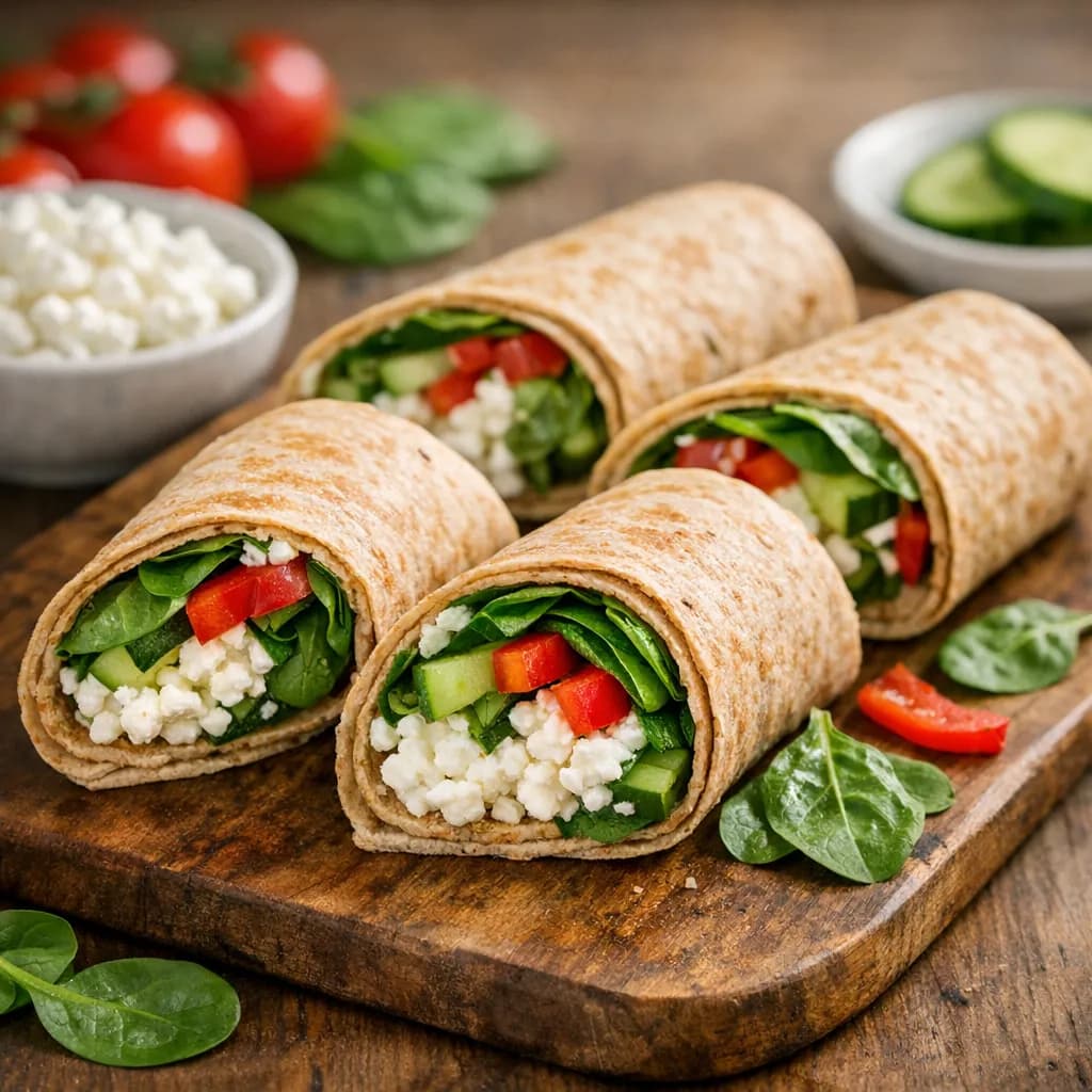 Cottage Cheese & Veggie Wraps
