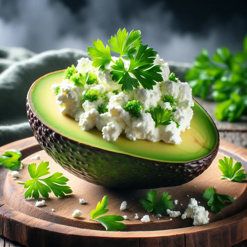Cottage Cheese Stuffed Avocado