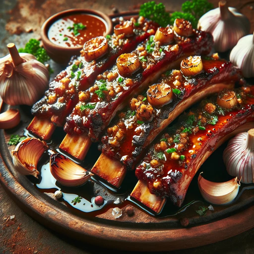 Country Style Pork Ribs with Garlic and Herbs