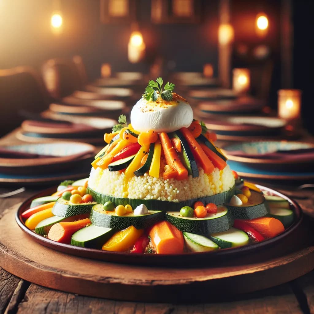 Cous Cous con Verdure e Mozzarella Vegana
