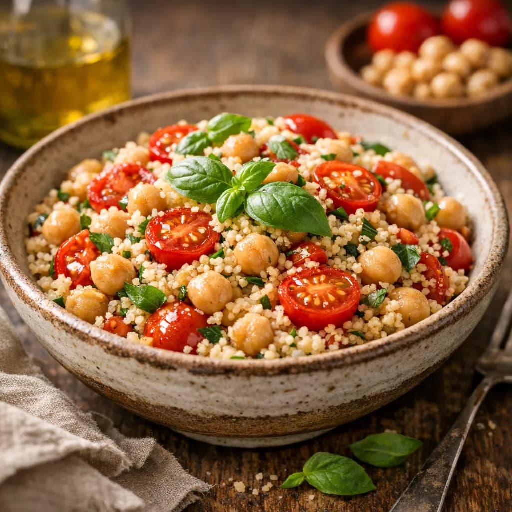 Cous cous con ceci e pomodorini