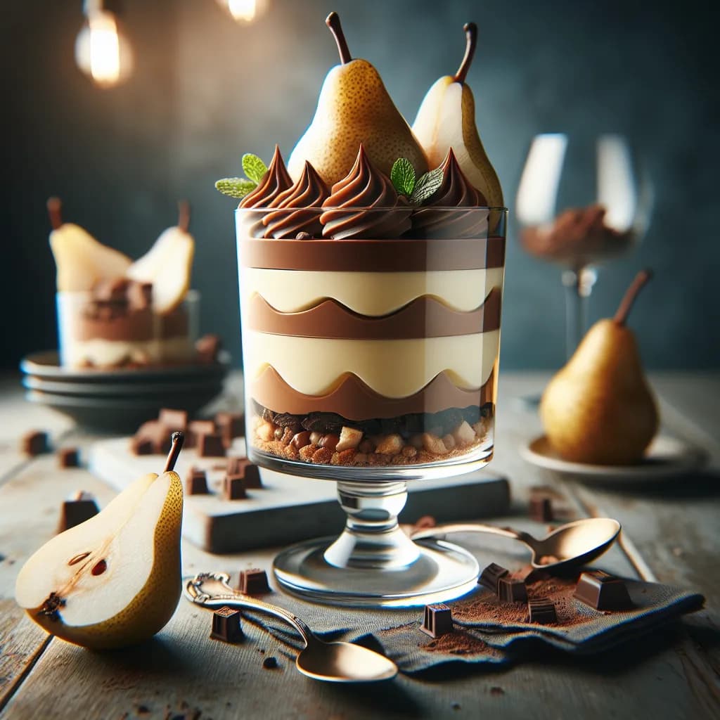 Crème Dessert Chocolat Poires