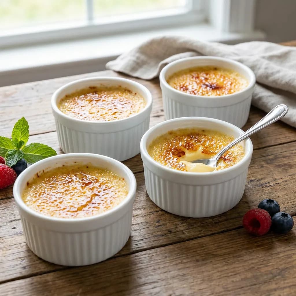 Crème brûlée rápida en freidora de aire sin soplete