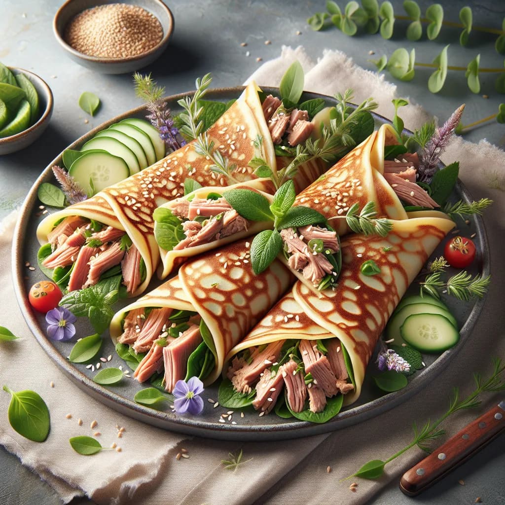 Crêpes au Thon et Sésame