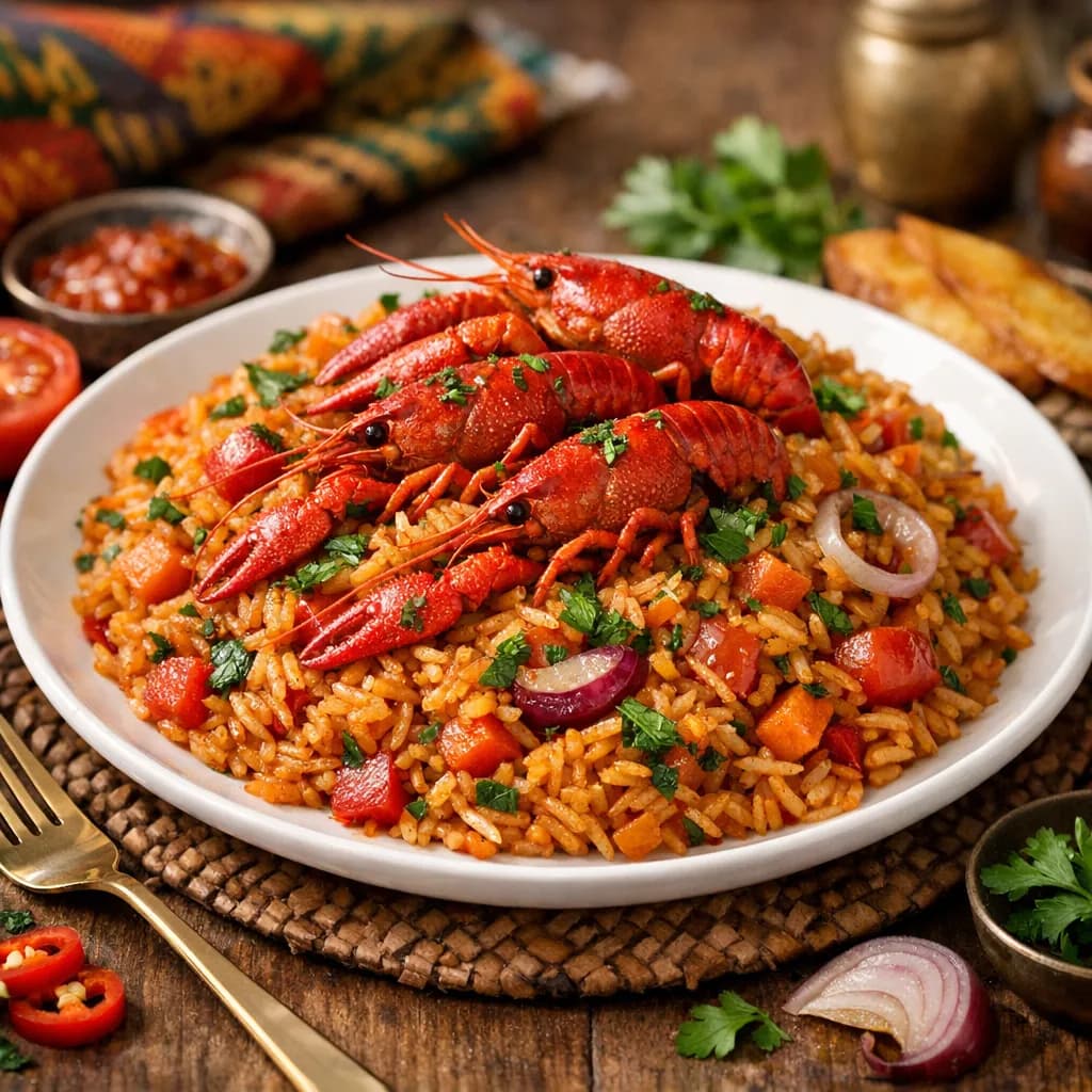 Crayfish & Vegetable Jollof Rice