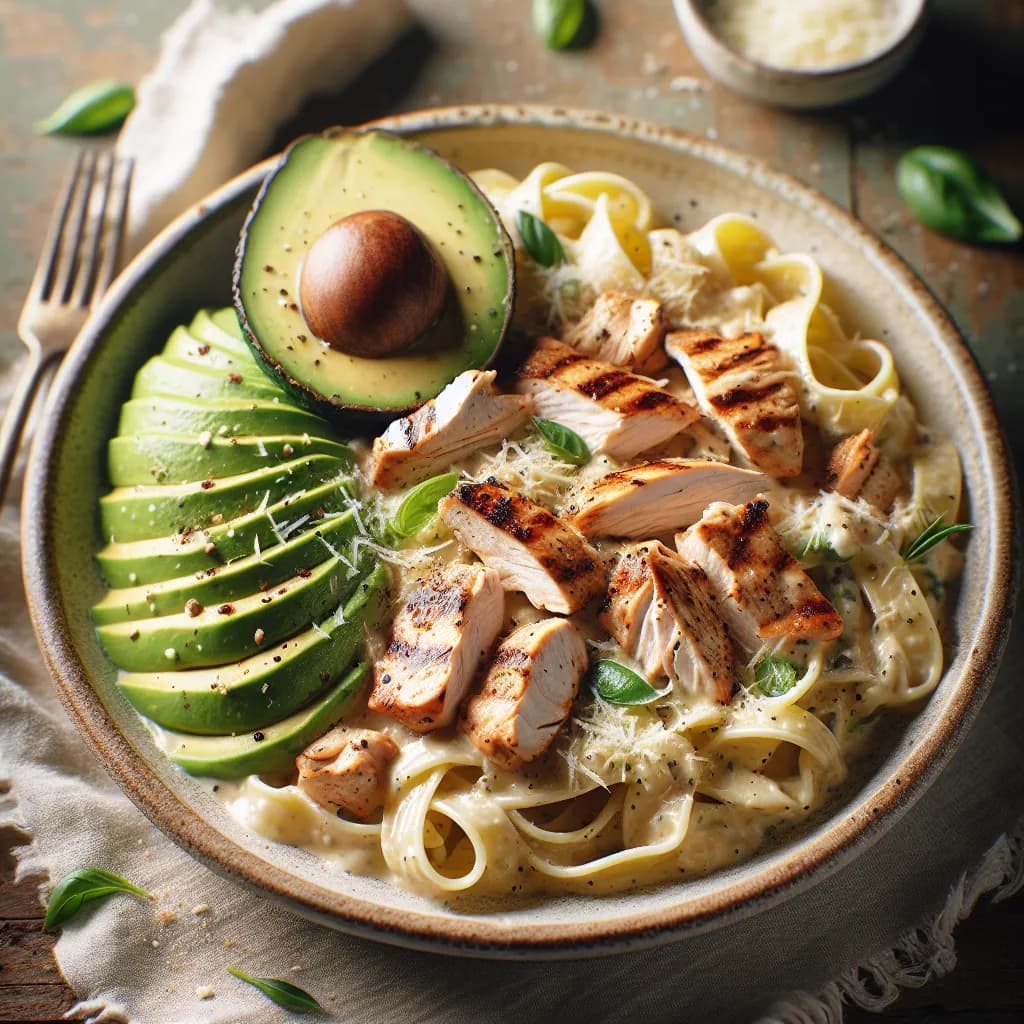 Creamy Avocado Chicken Pasta