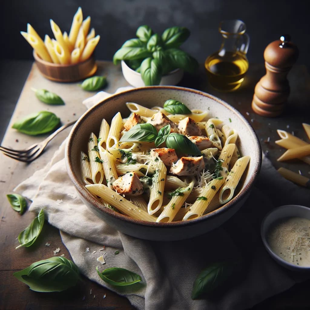 Creamy Basil Chicken Pasta