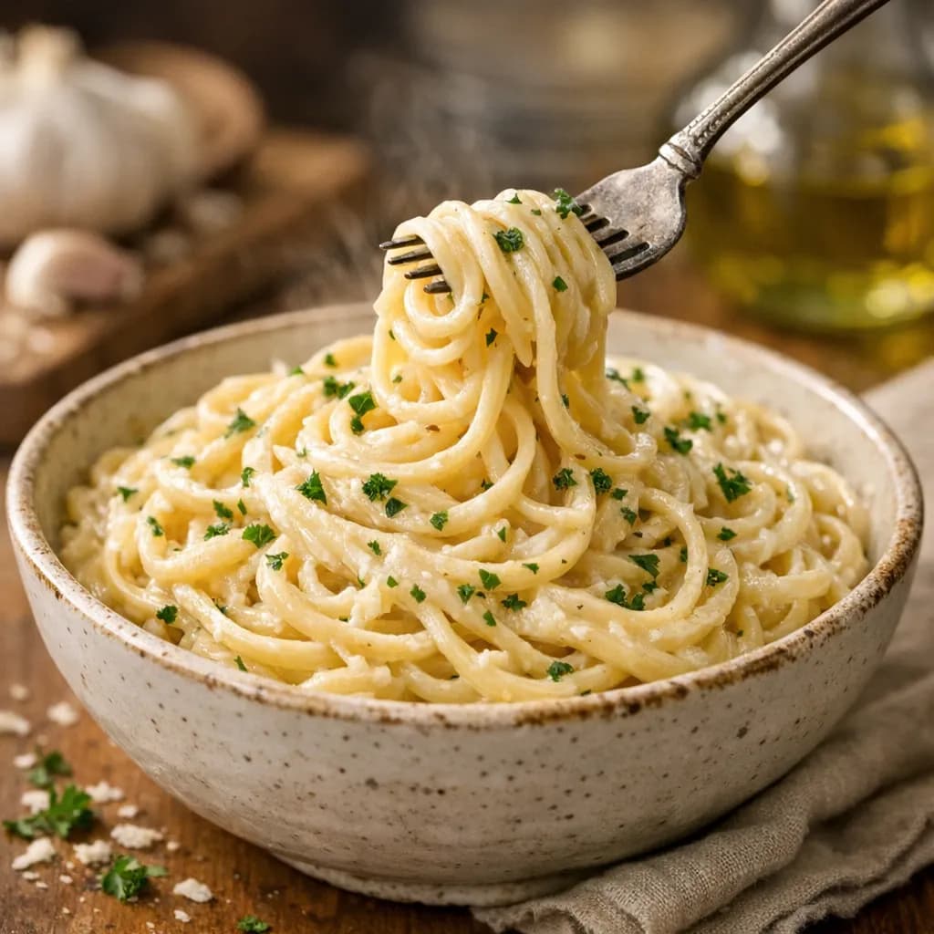 Creamy Cheesy Garlic Noodles