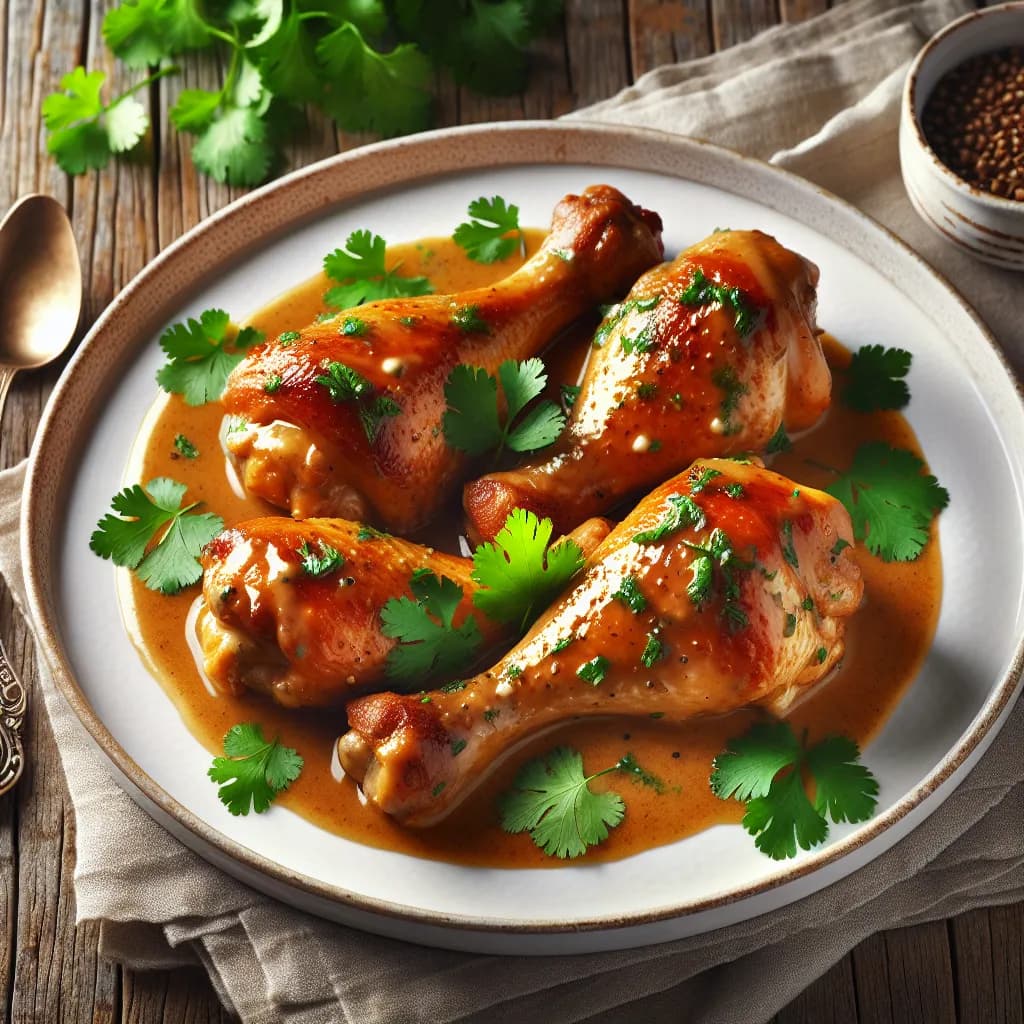 Creamy Chicken Legs with Cilantro