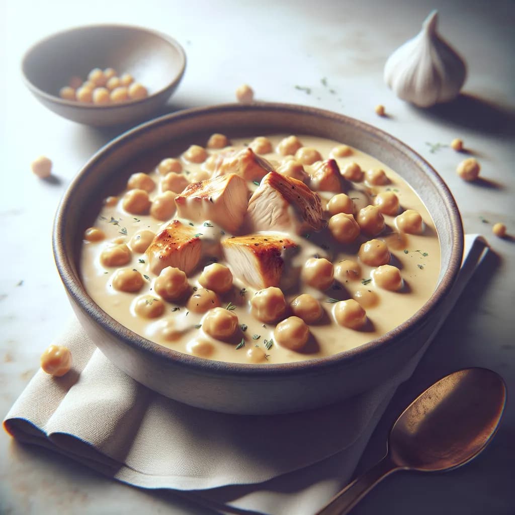 Creamy Chicken and Chickpea Stew