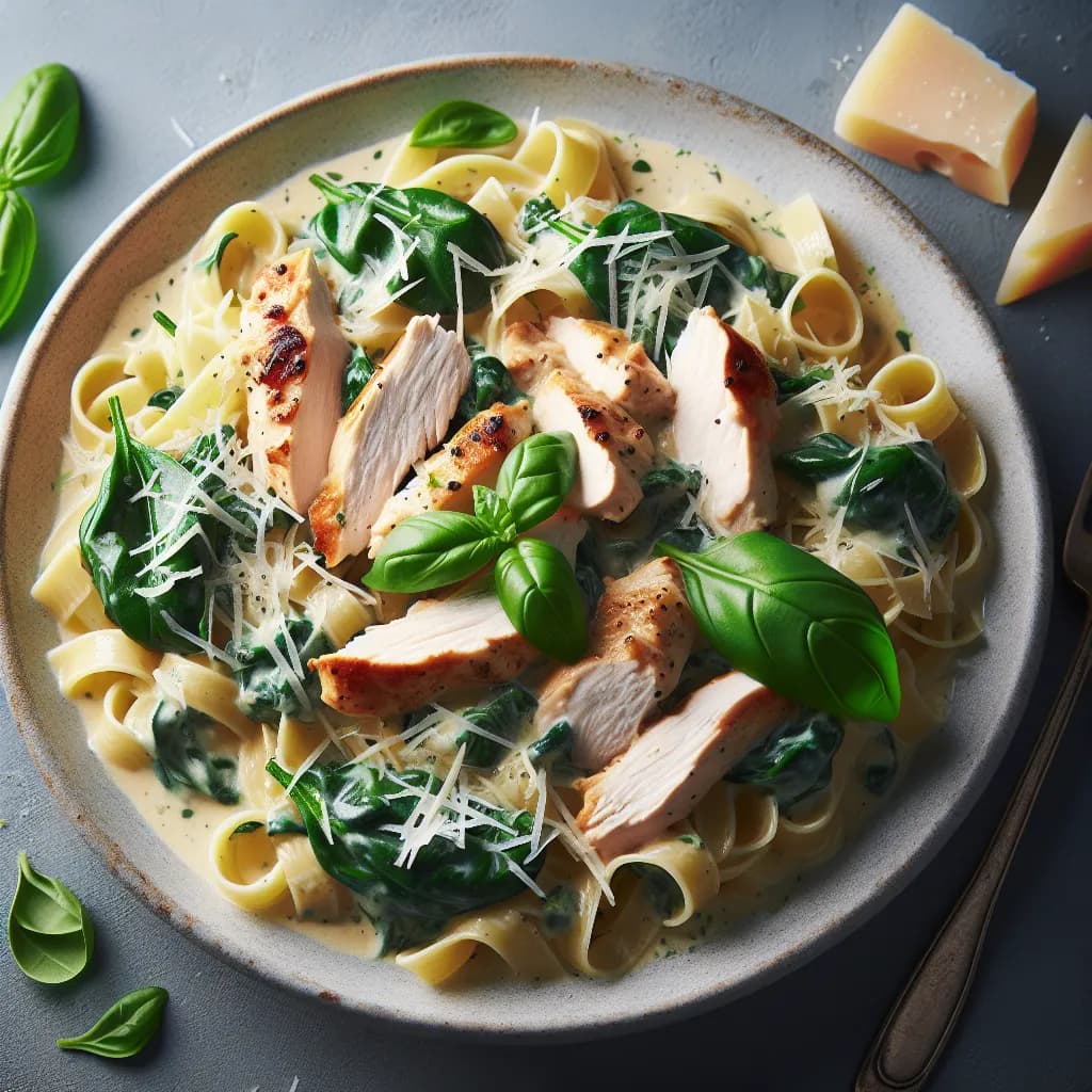 Creamy Chicken and Spinach Pasta