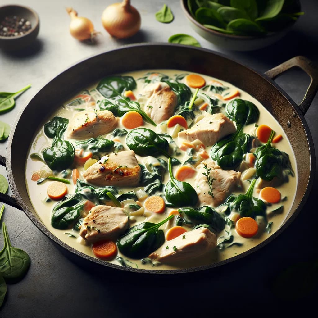 Creamy Chicken and Spinach Skillet