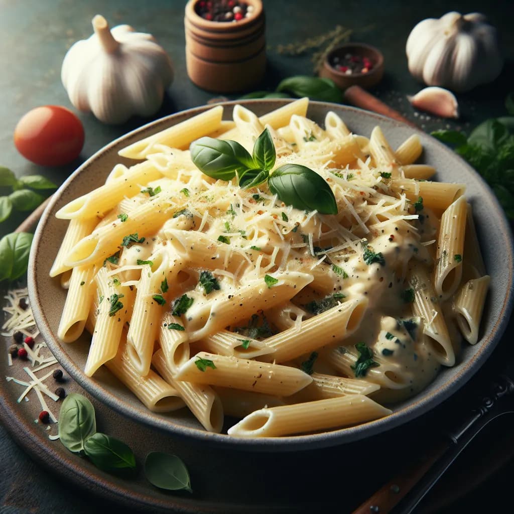 Creamy Garlic Cheese Penne