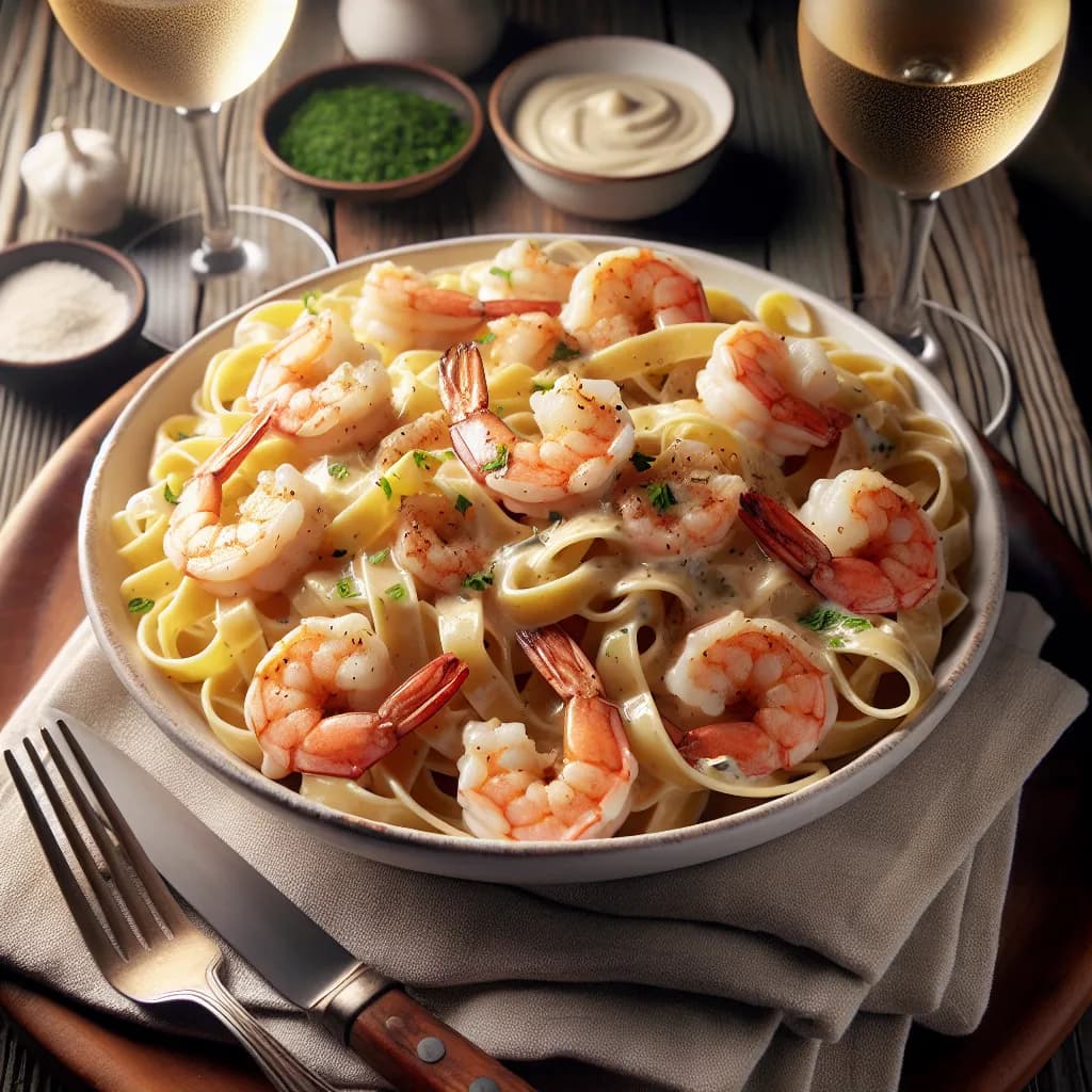 Creamy Shrimp Alfredo Pasta