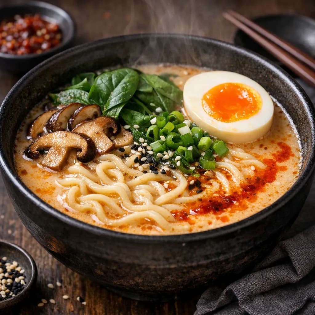 Creamy Spicy Tonkotsu-Style Ramen