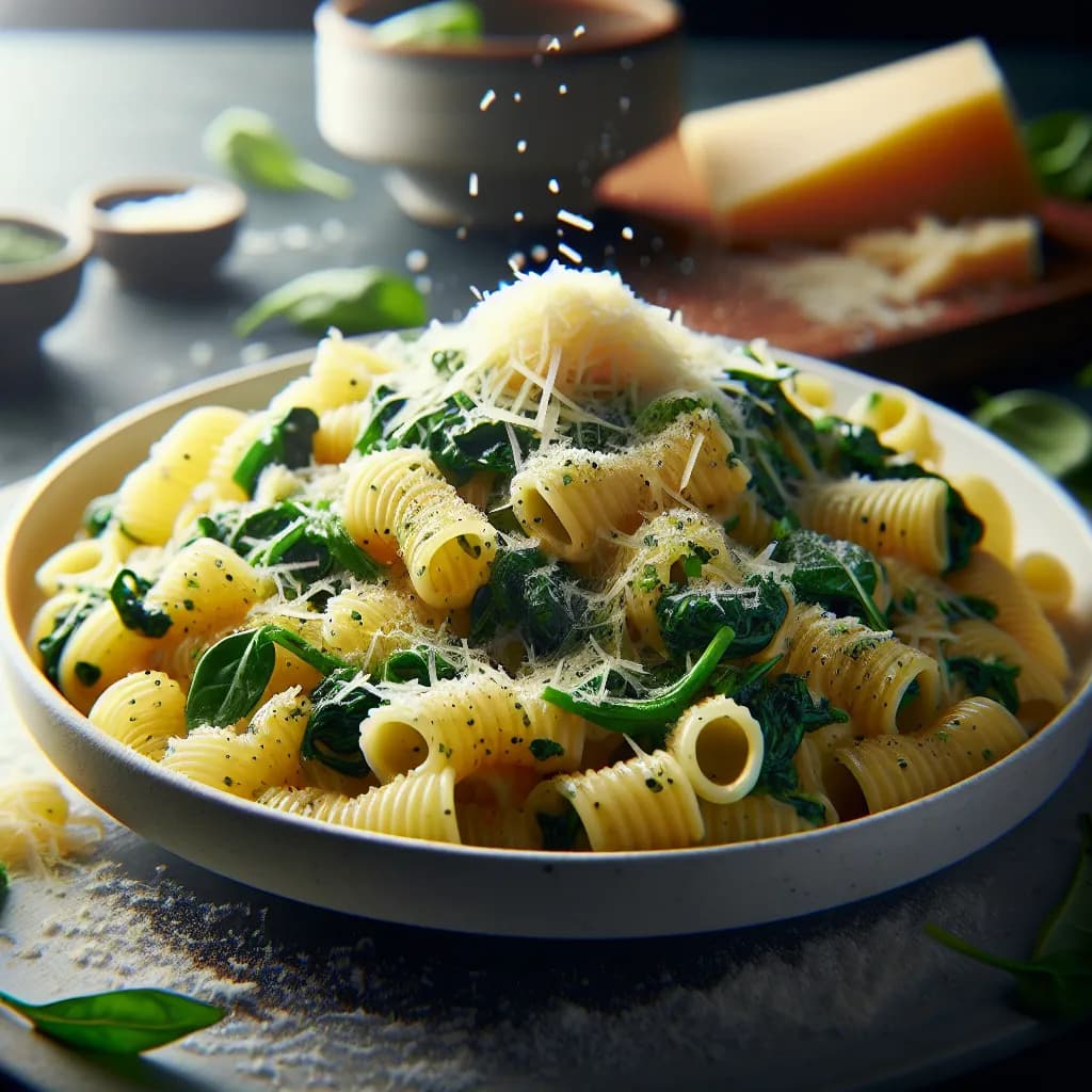 Creamy Spinach and Coquillette Pasta