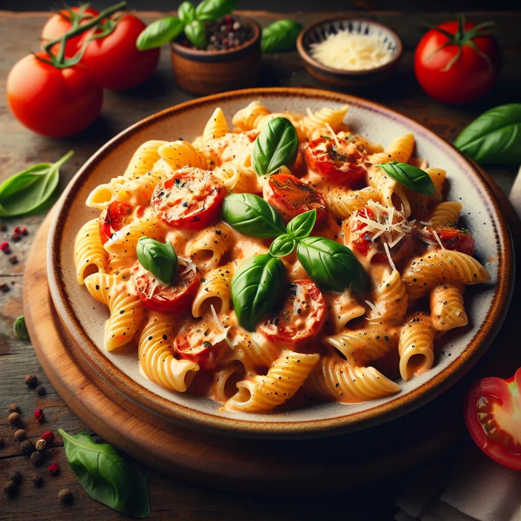 Creamy Tomato Basil Elbow Pasta