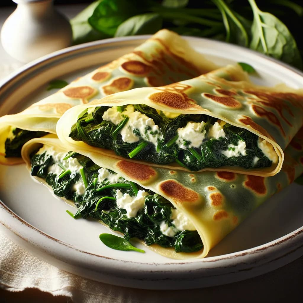 Crepes con Spinaci e Ricotta