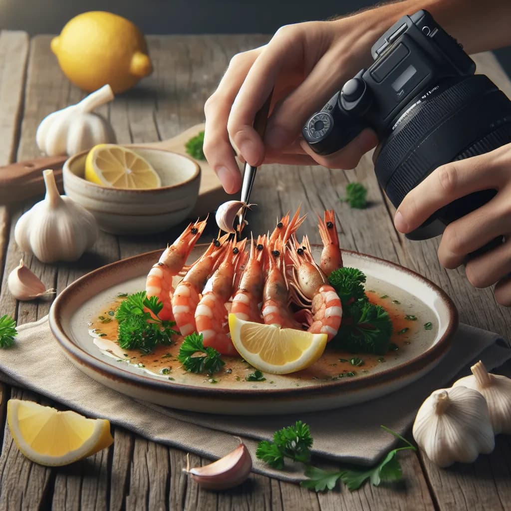 Crevettes à l'ail et au citron