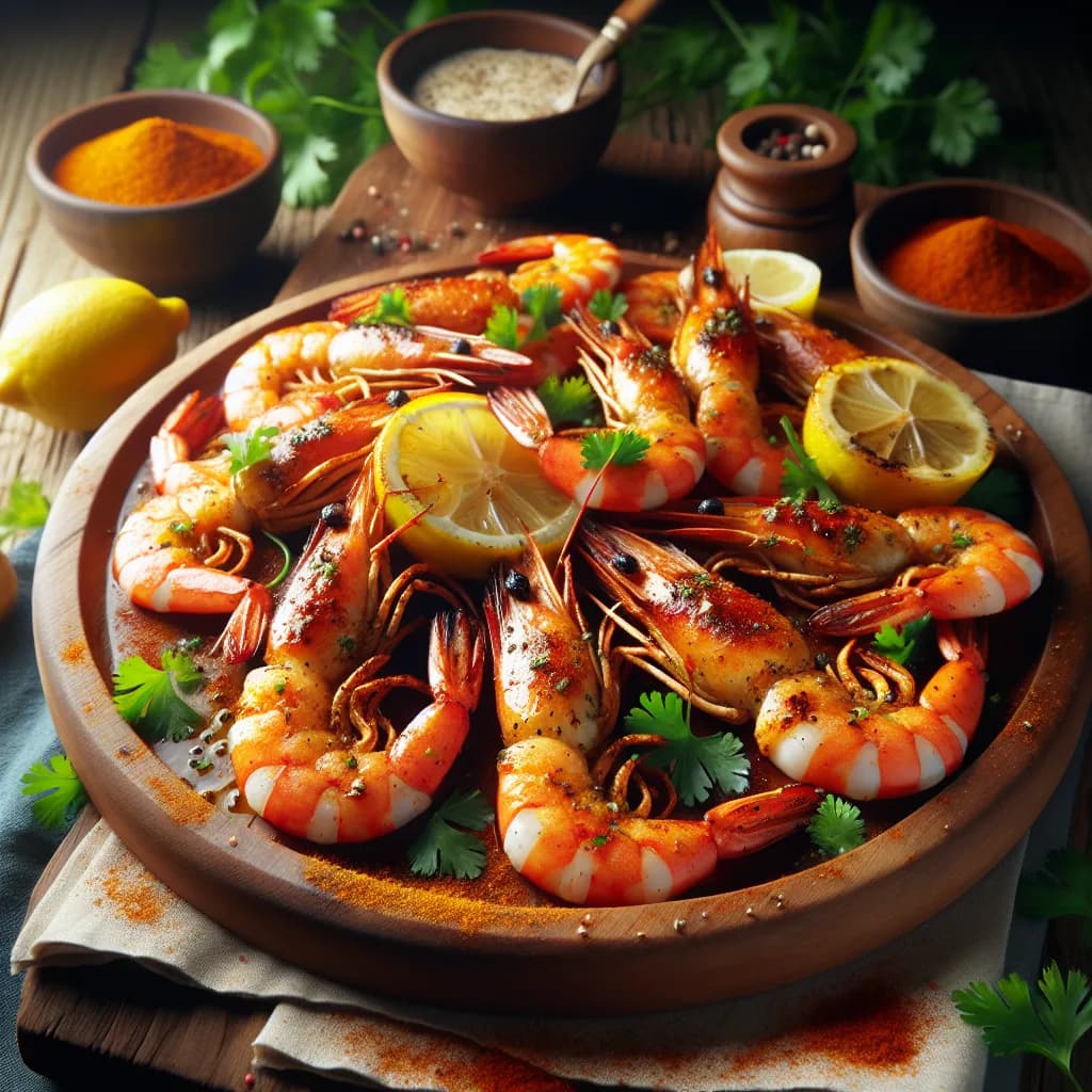 Crevettes grillées au paprika