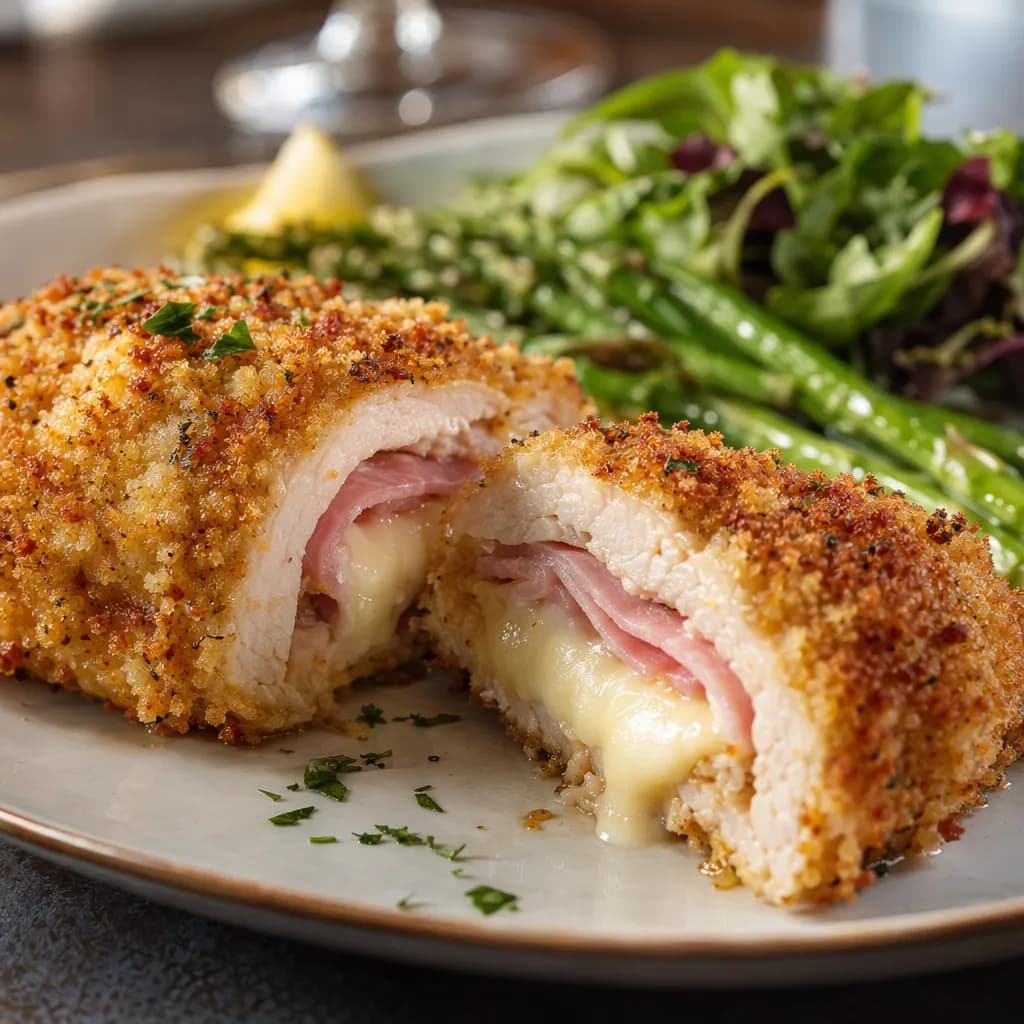 Crispy Baked Chicken Cordon Bleu