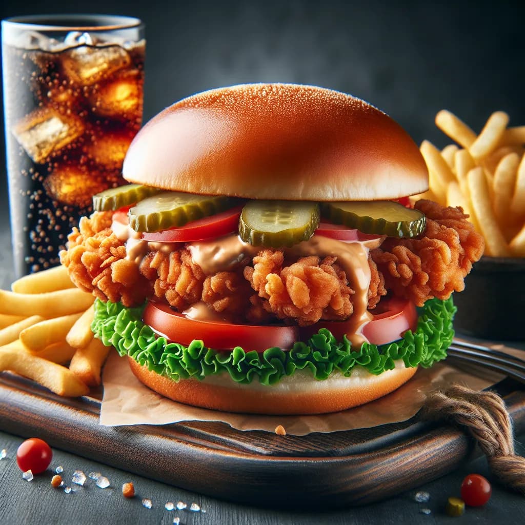 Crispy Fried Chicken Burger
