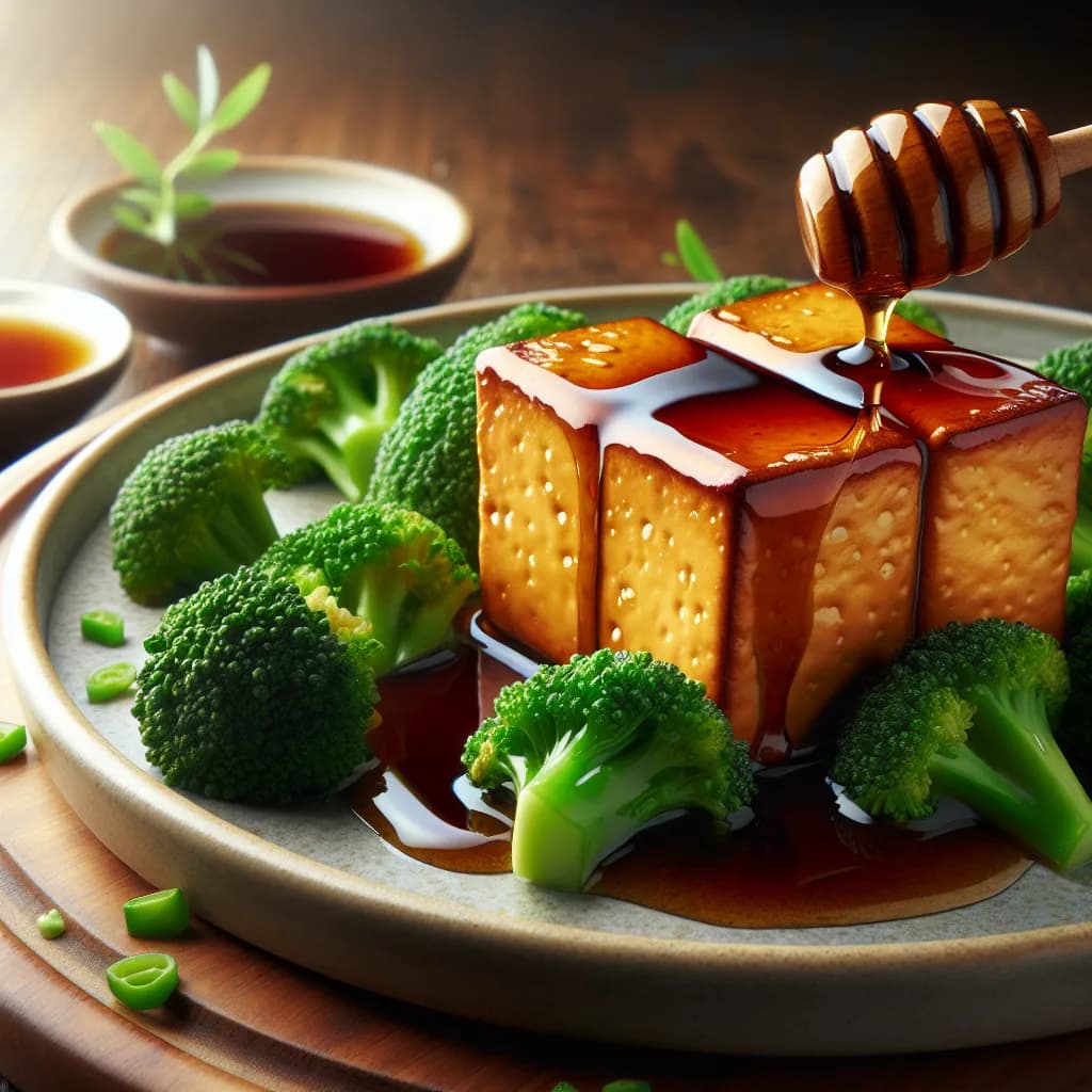 Crispy Honey Soy Tofu with Broccoli