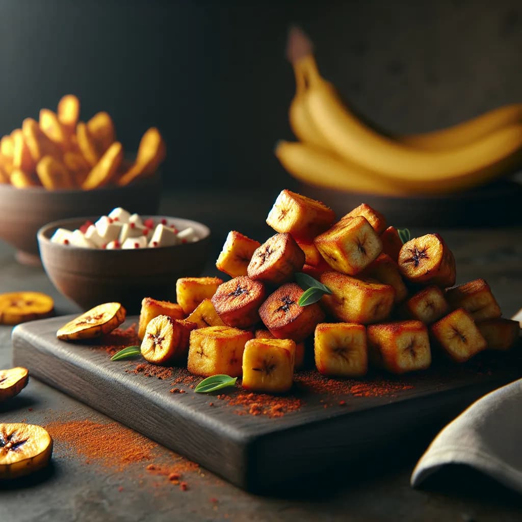 Crispy Plantain and Tofu Bites