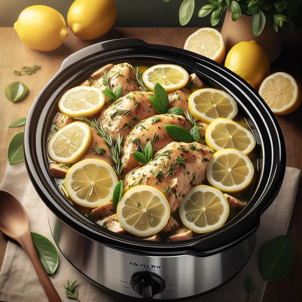Crockpot Lemon Herb Chicken