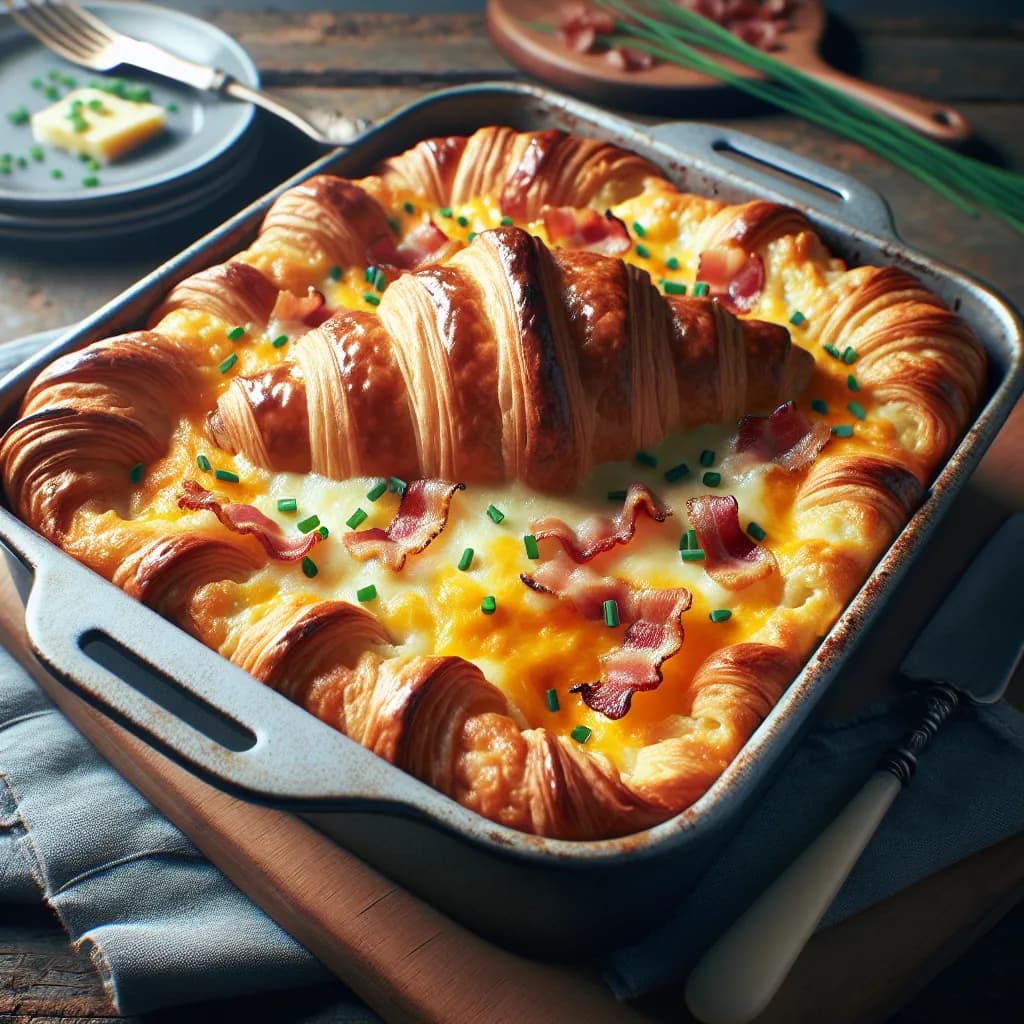 Croissant Breakfast Casserole