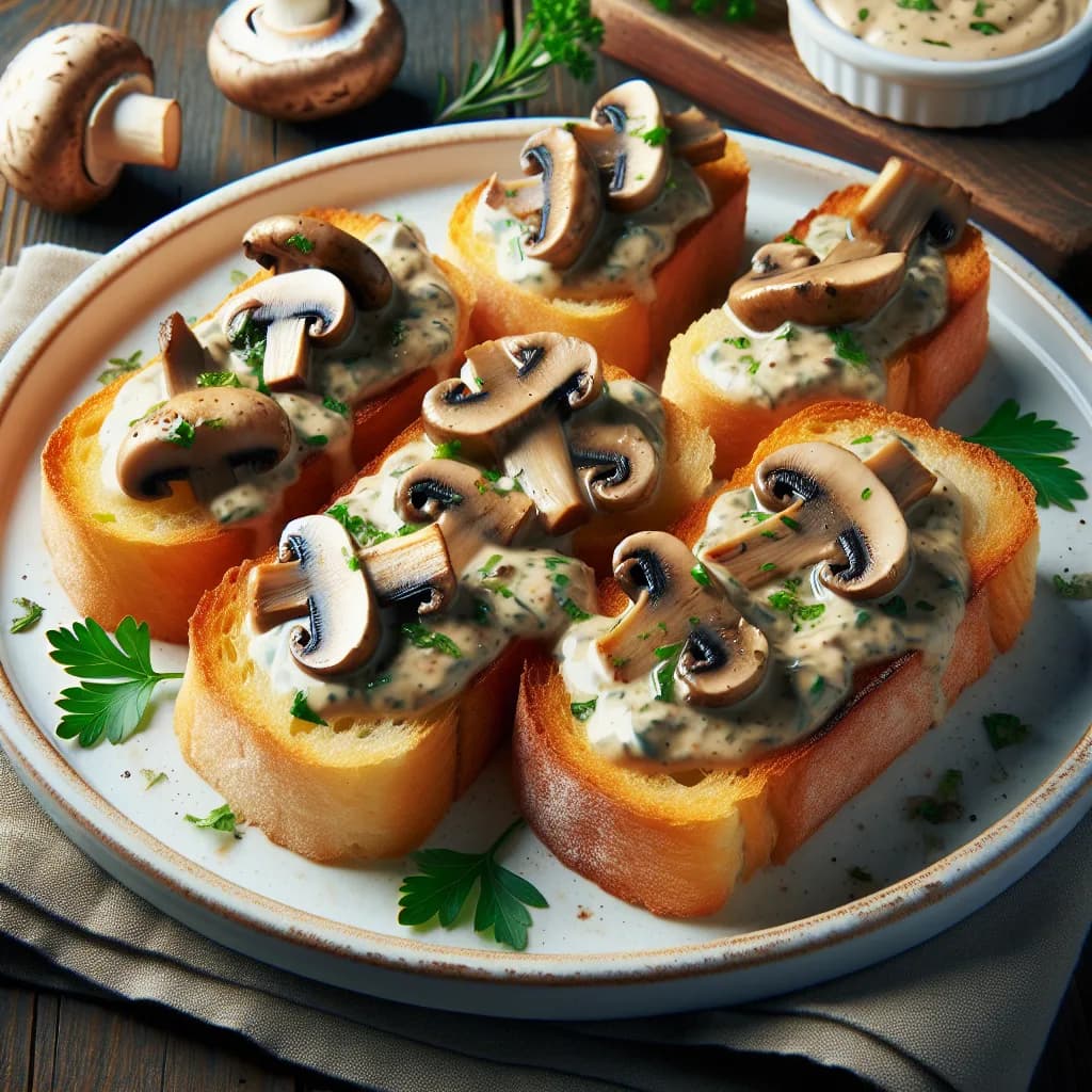 Crostini con Crema di Funghi