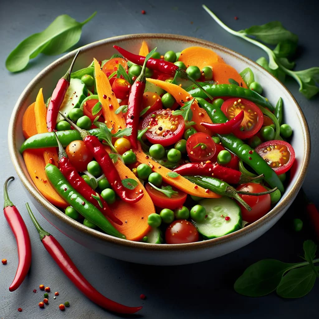 Crunchy Spicy Vegetable Salad