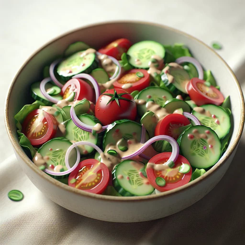 Cucumber Tomato Onion Salad